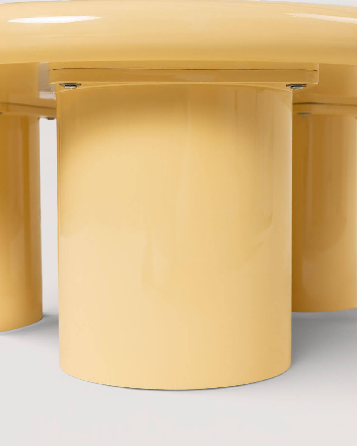 Round Marble and Wood Coffee Table (Ø90 cm) Hellie, gallery image 5