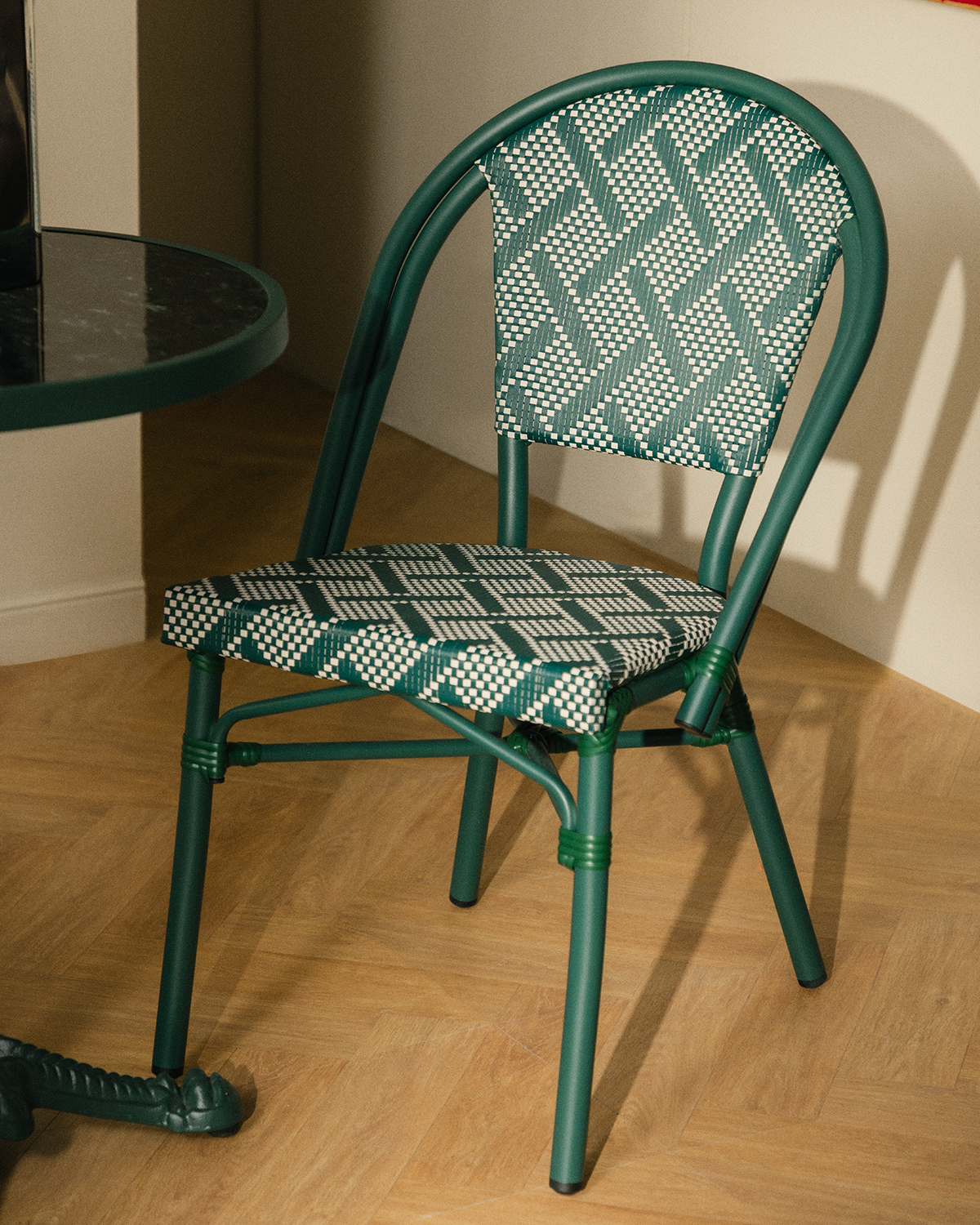 2-Pack Aluminum and Synthetic Rattan Dining Chairs Yona Bistro, gallery image 2