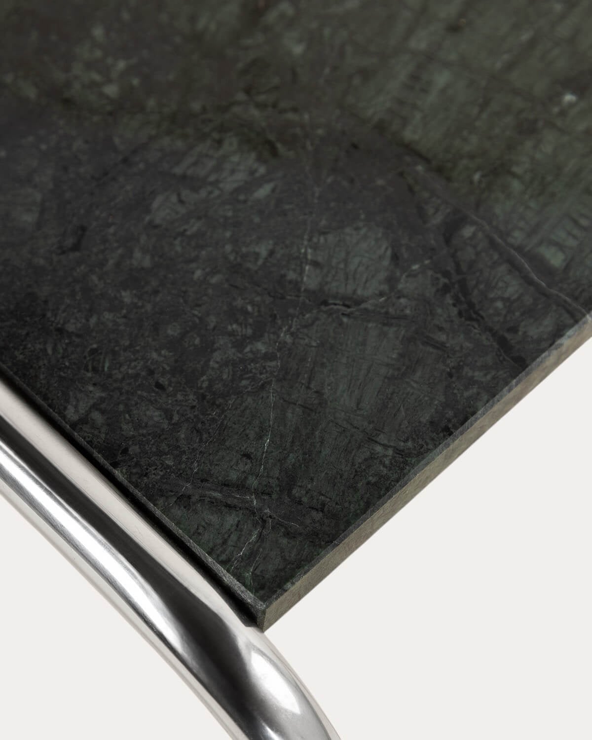 Square Side Table in Marble and Metal (40x40 cm) Nansa, gallery image 5