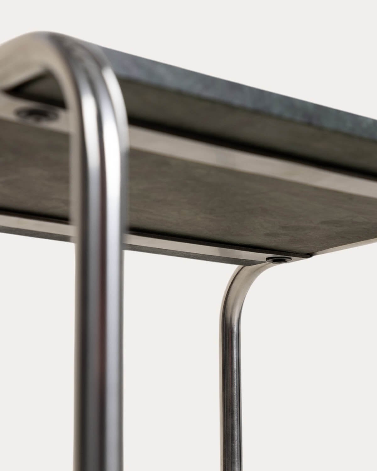 Square Side Table in Marble and Metal (40x40 cm) Nansa, gallery image 7