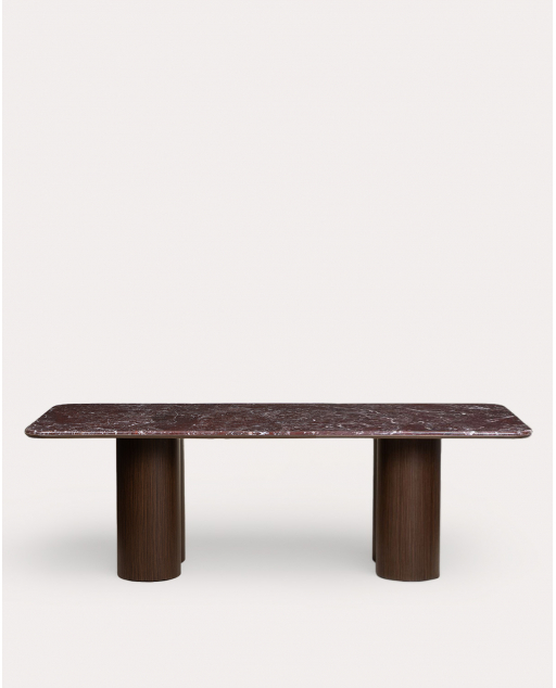 Rectangular Marble and Wood Dining Table (240x110 cm) Aegir