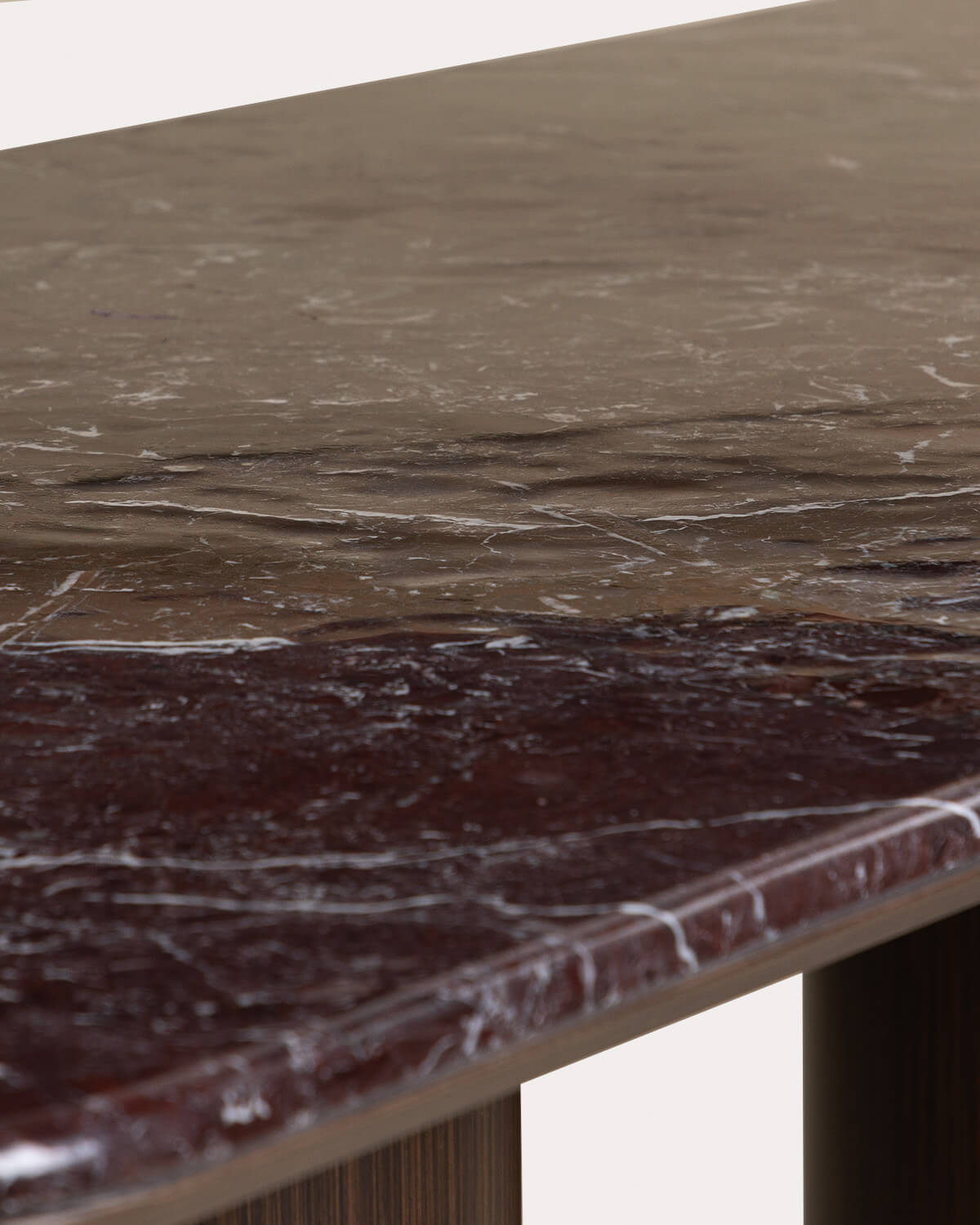 Rectangular Marble and Wood Dining Table (240x110 cm) Aegir, gallery image 9