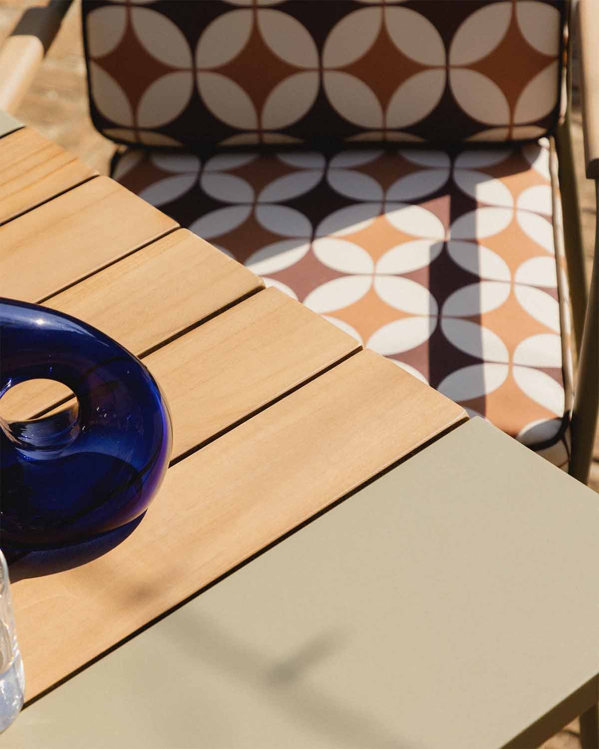 Rectangular Outdoor Table in Metal and Teak Wood (220x110 cm) Lirae, gallery image 3