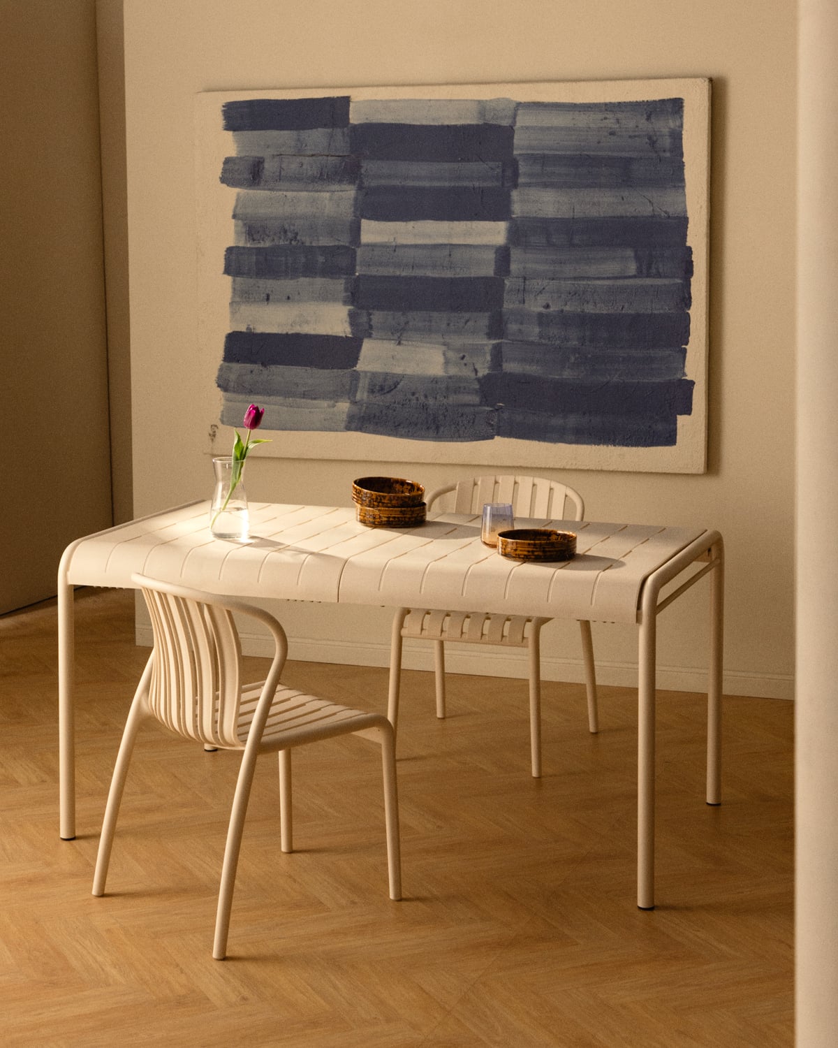 Rectangular Dining Table in Metal and Polypropylene (155x90 cm) Baztan, gallery image 2