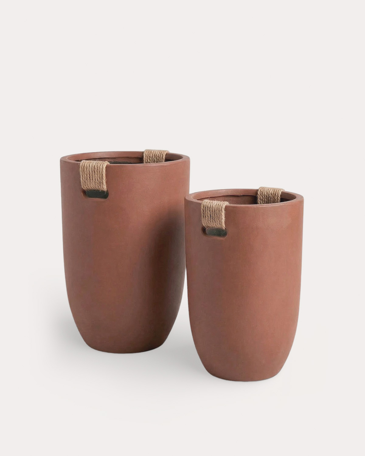 Set of 2 Tall Cement Planters Fitonia, gallery image 1
