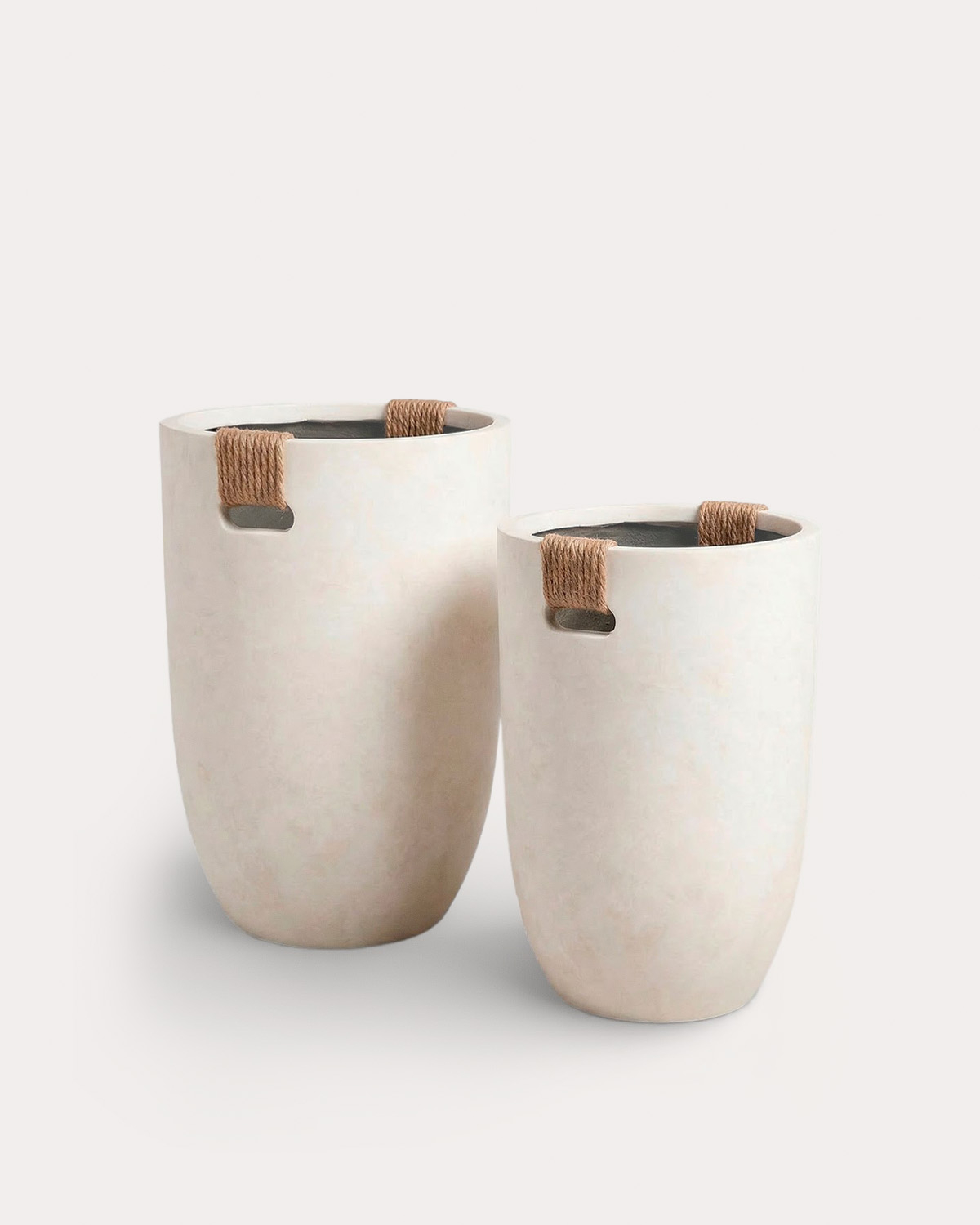 Set of 2 Tall Cement Planters Fitonia, gallery image 1