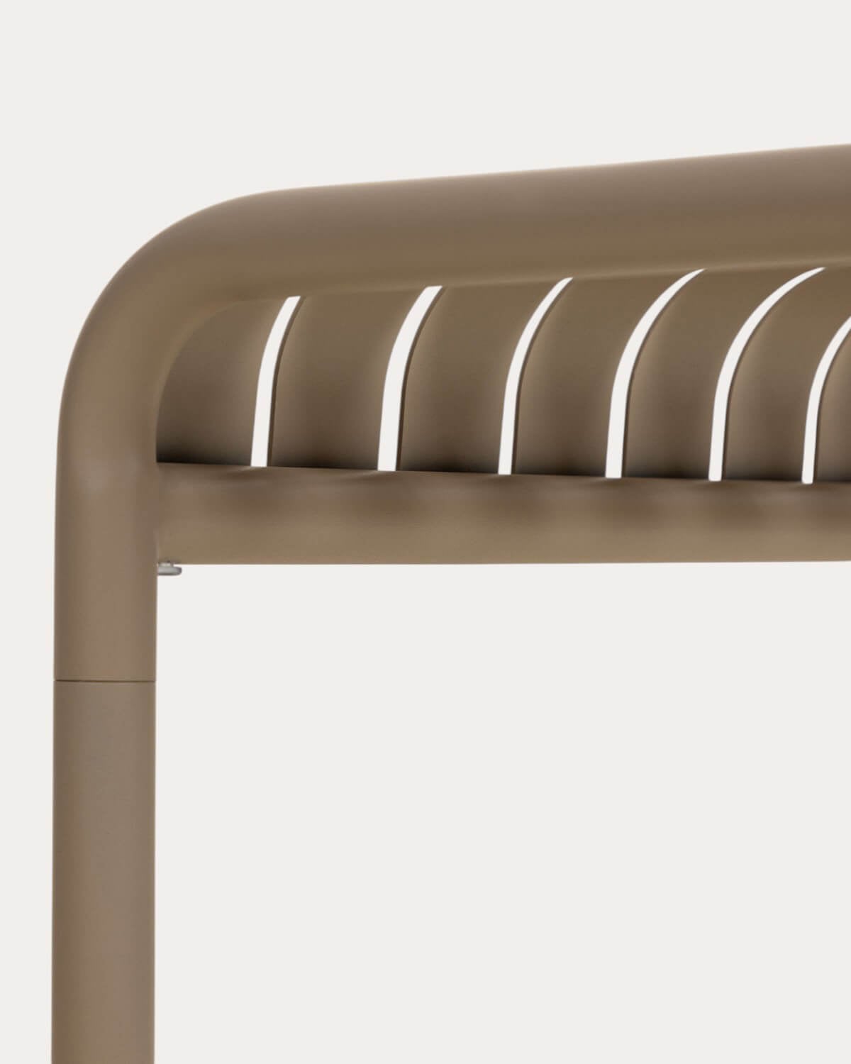 Outdoor Rectangular Table Set (130x80 cm) and 2 Metal Benches Tavo, gallery image 6