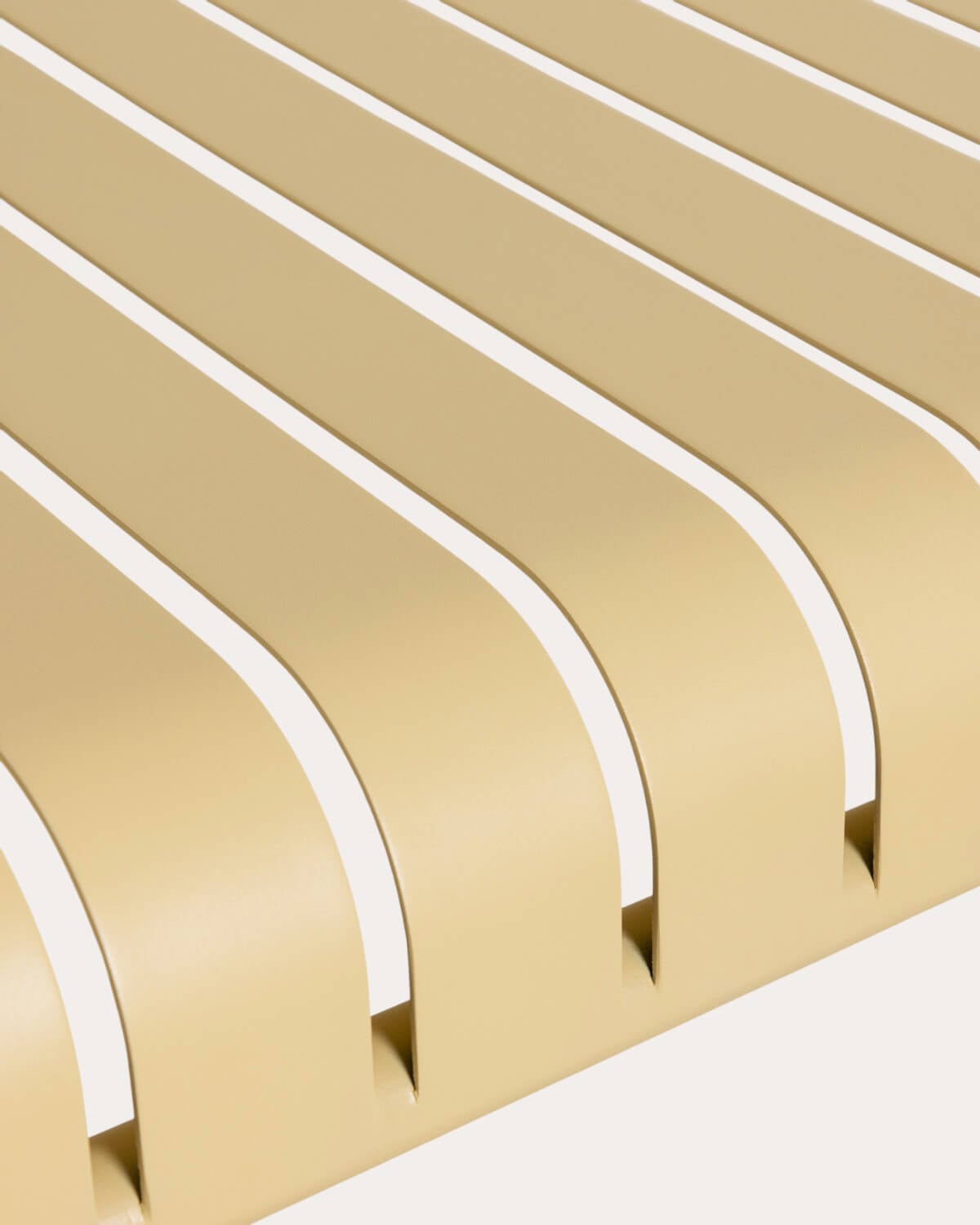 Outdoor Rectangular Table Set (130x80 cm) and 2 Metal Benches Tavo, gallery image 5