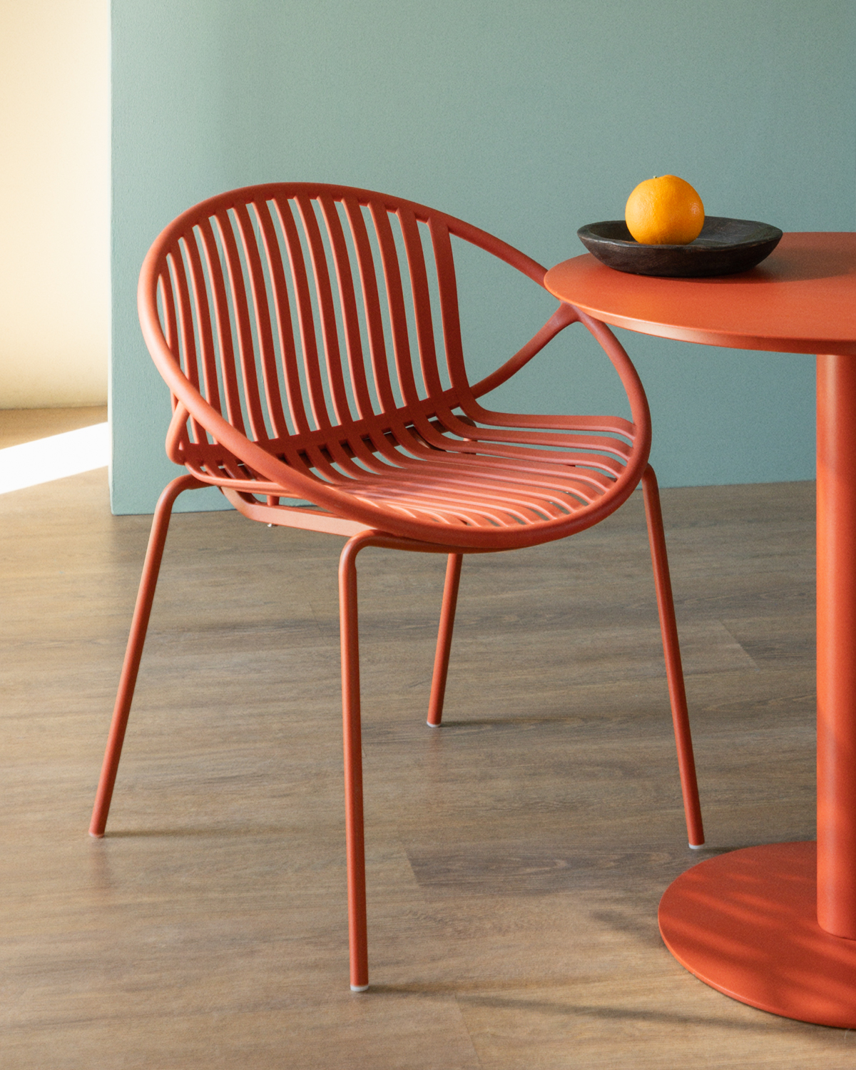 Pack 2 Polypropylene and Metal Dining Chairs Anier, gallery image 2