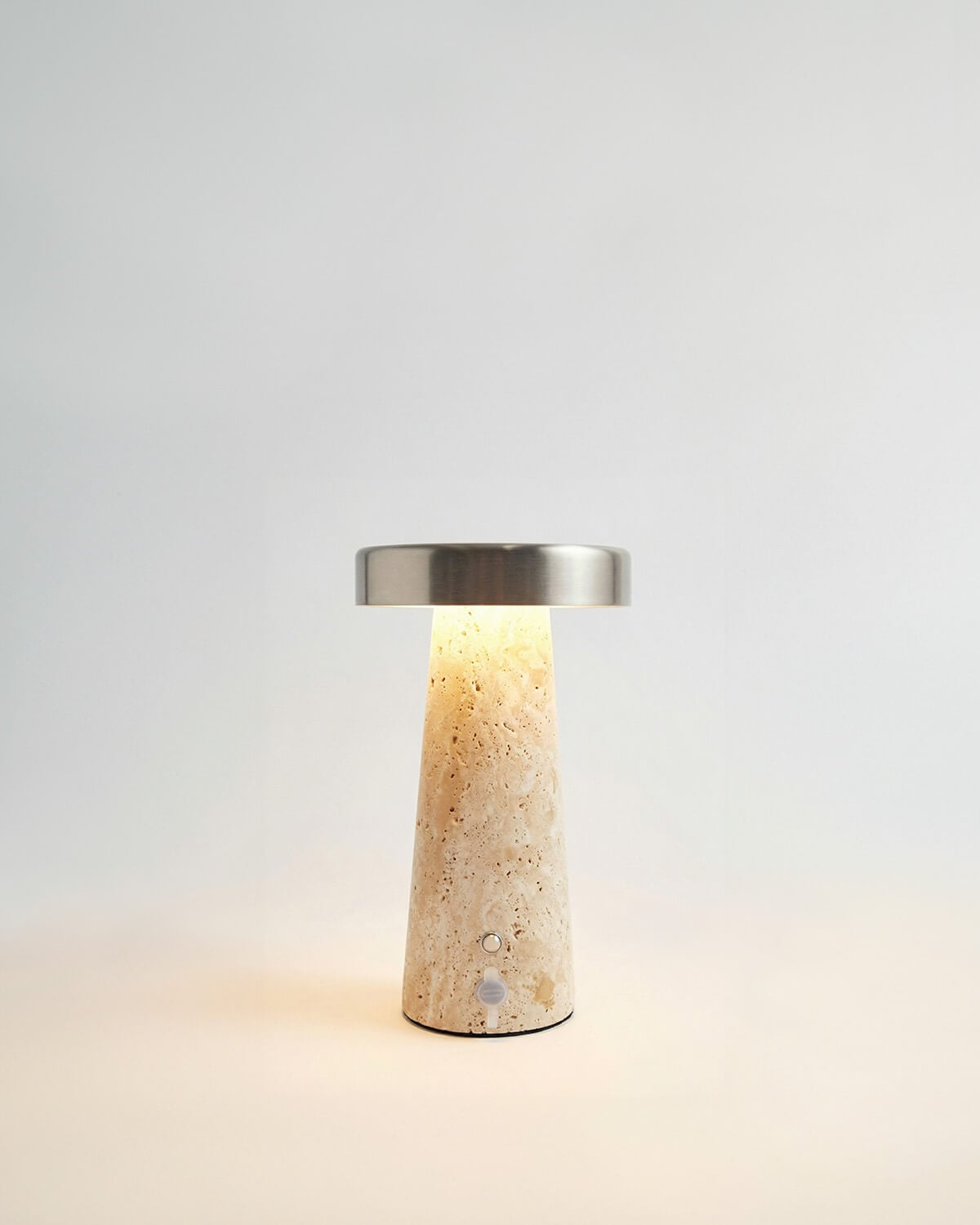 Wireless LED Outdoor Table Lamp in Marble and Metal Mysha, gallery image 5