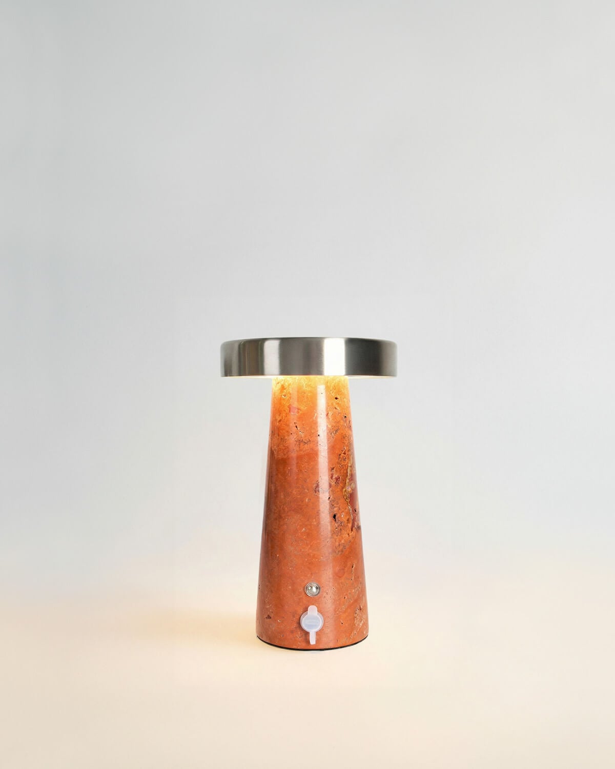 Wireless LED Outdoor Table Lamp in Marble and Metal Mysha, gallery image 5