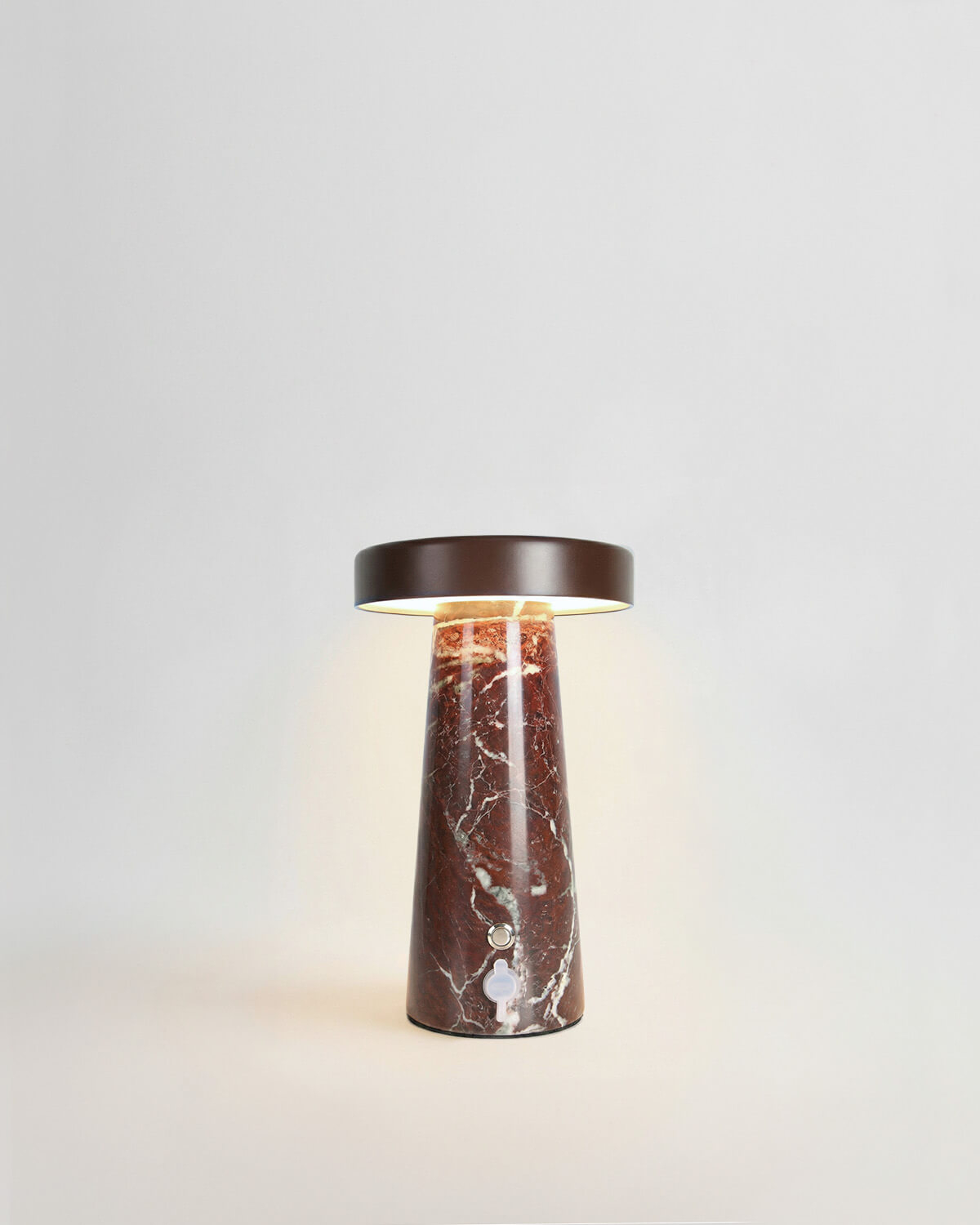 Wireless LED Outdoor Table Lamp in Marble and Metal Mysha, gallery image 4