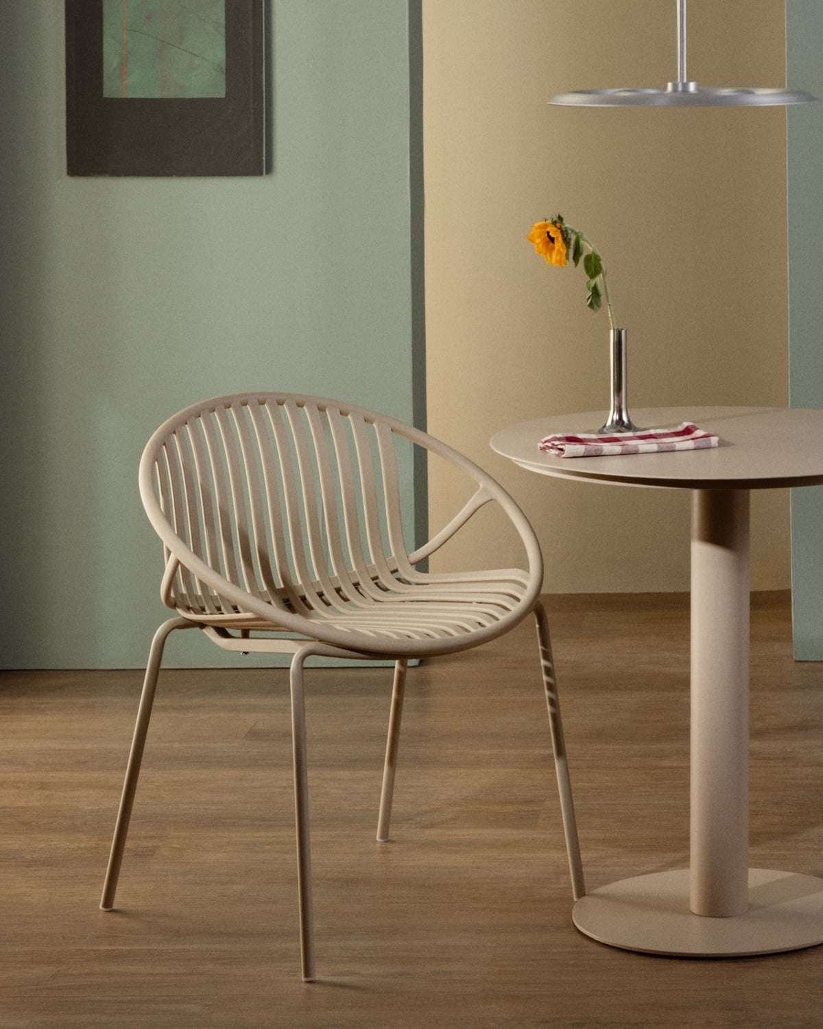 Pack 2 Polypropylene and Metal Dining Chairs Anier, gallery image 2