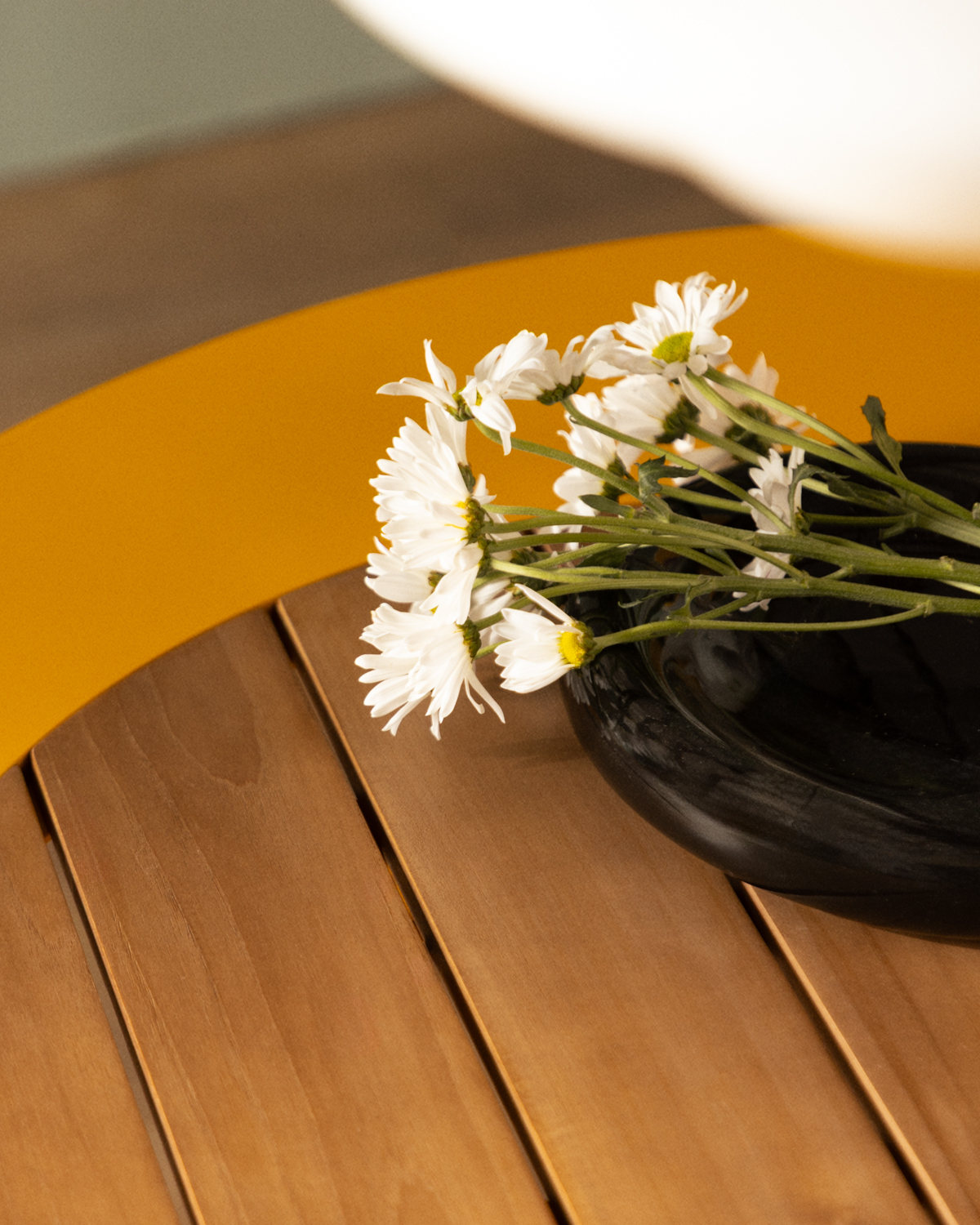 Round Dining Table in Metal and Teak Wood (Ø110 cm) Lirae, gallery image 3