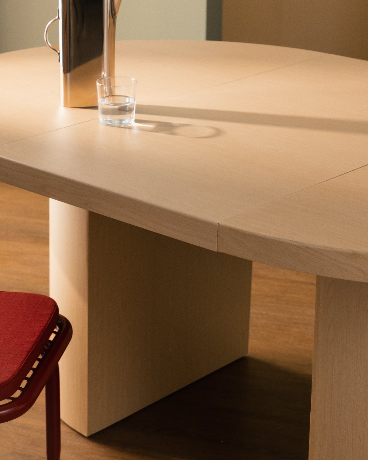 Extendable Round Metal Dining Table (Ø120-240x120 cm) Beca, gallery image 2