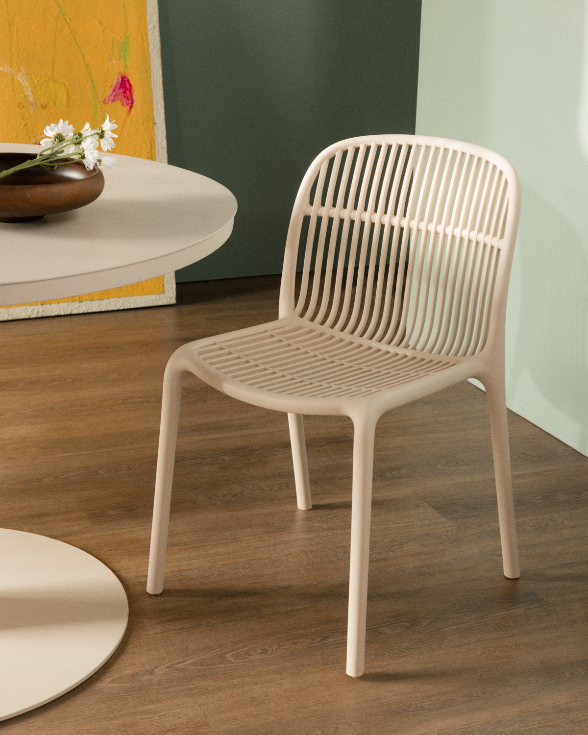 Pack 4 Polypropylene Dining Chairs Aisha, gallery image 2