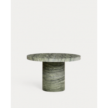 Round Outdoor Concrete Table (Ø120 cm) Mathis Green Flora - The Masie