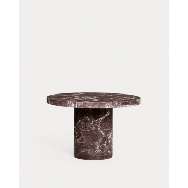 Round Concrete Dining Table (Ø120 cm) Mathis Red Tinto - The Masie