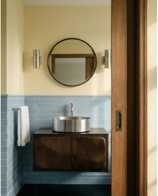 Orlean Mango Wood 2-Door Bathroom Vanity Unit