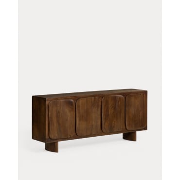 Low Sideboard with 4 Mango Wood Doors Orlean Dark Mango Wood - The Masie