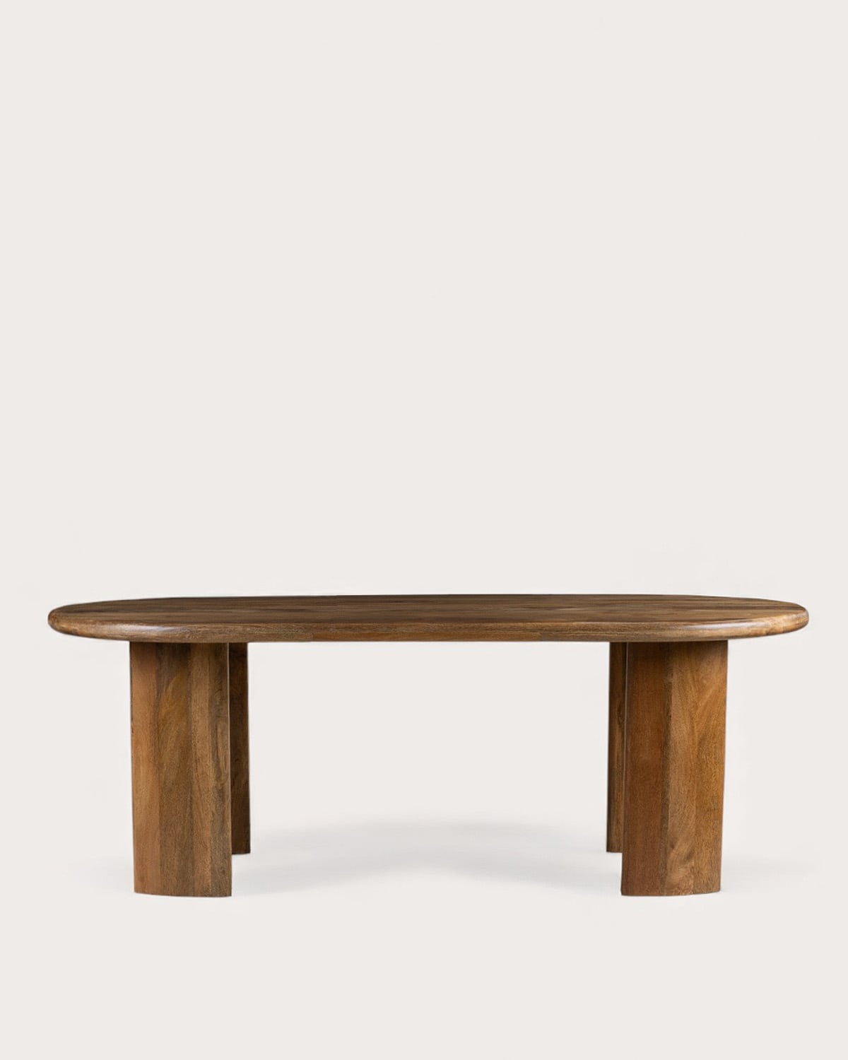 Oval Mango Wood Dining Table (220x100 cm) Leno, gallery image 5