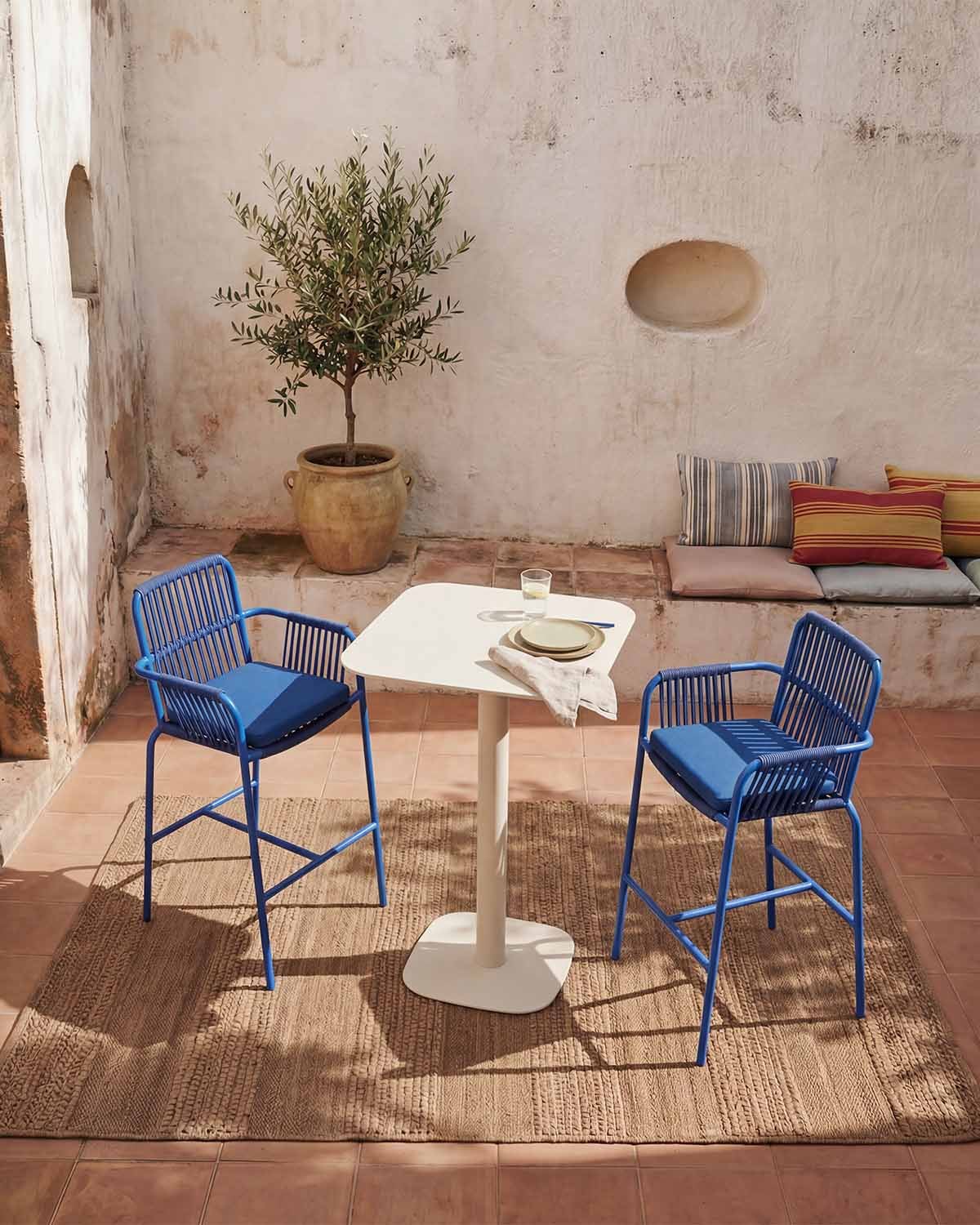 Square Metal Outdoor High Table (70x70 cm) Zoilo, gallery image 2
