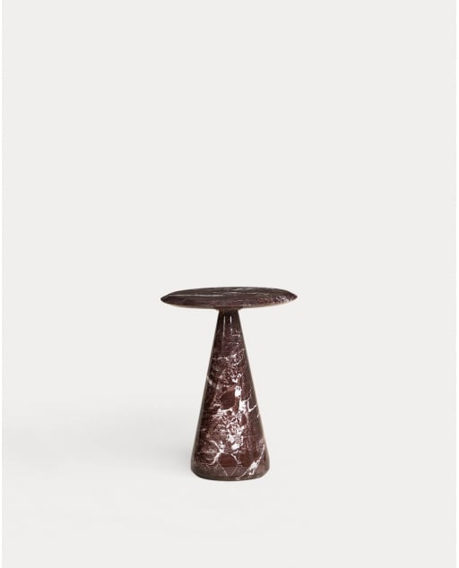 Round Outdoor Side Table in Concrete (Ø45 cm) Zuna - Red Tinto