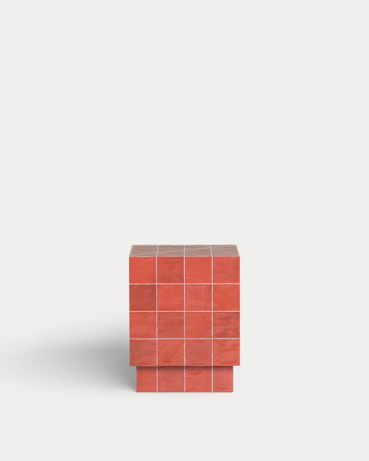 Square Outdoor Side Table in Ceramic and Concrete (40x40 cm) Nilsi, gallery image 4