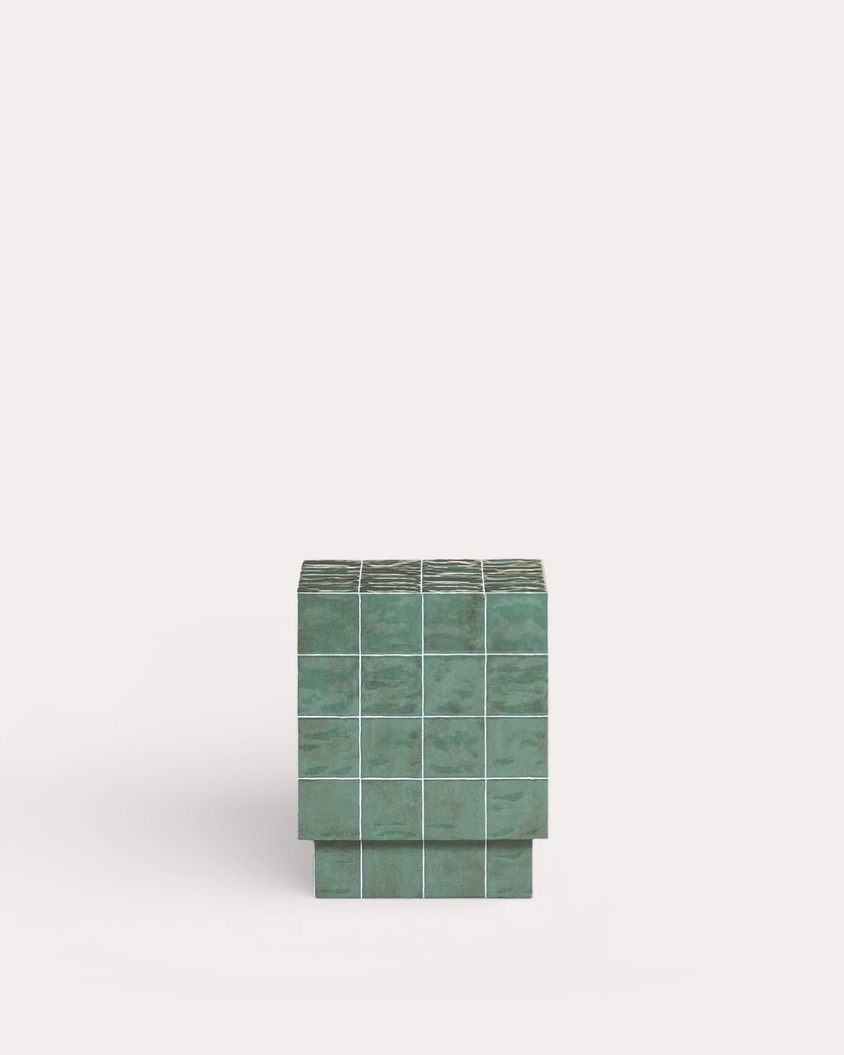 Square Outdoor Side Table in Ceramic and Concrete (40x40 cm) Nilsi, gallery image 4