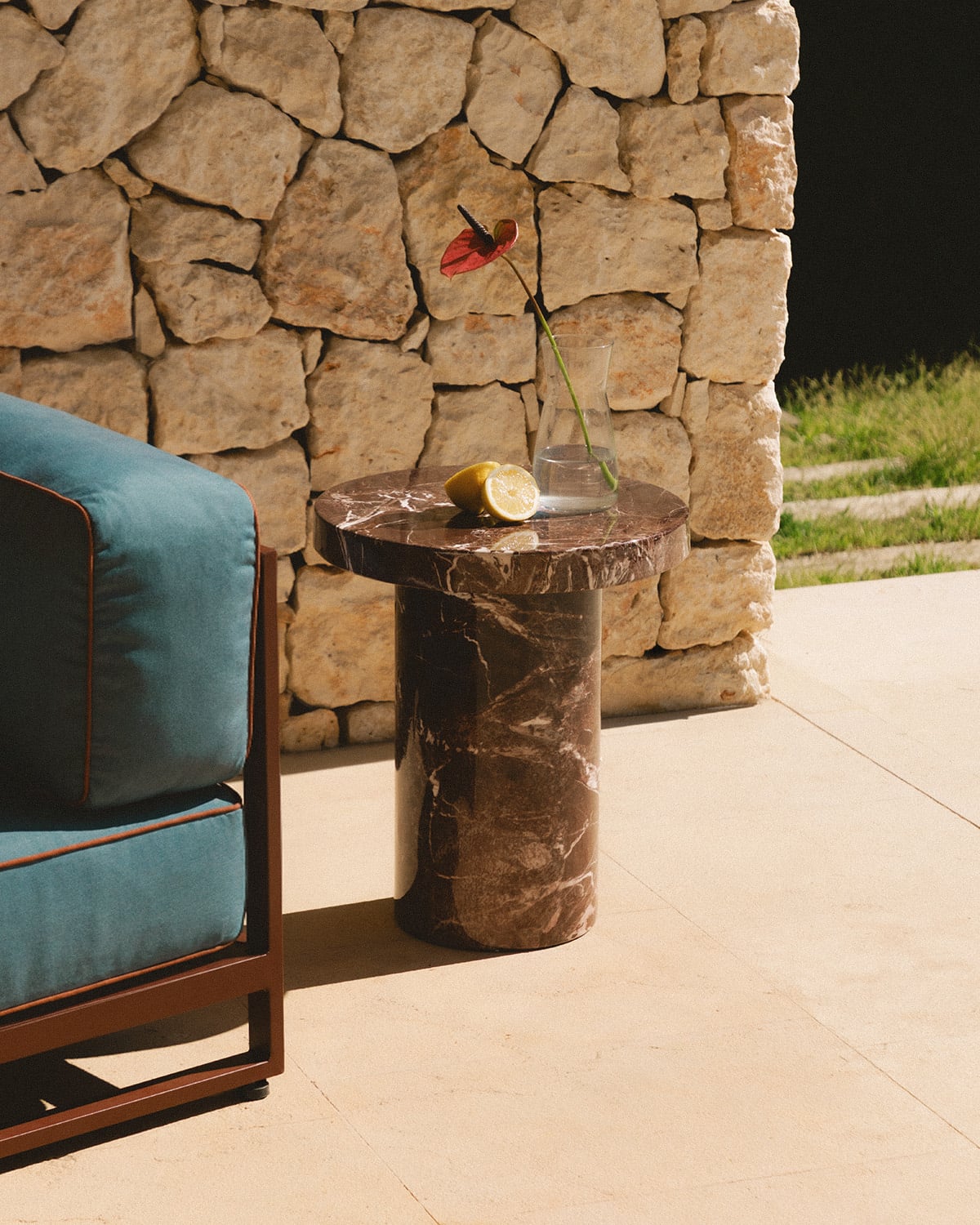 Round Outdoor Side Table in Concrete (Ø45 cm) Mathis, gallery image 2