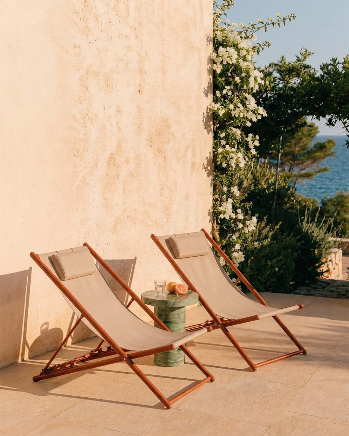 Pack of 2 Reclining Metal and Fabric Hammocks Ohiane, gallery image 2