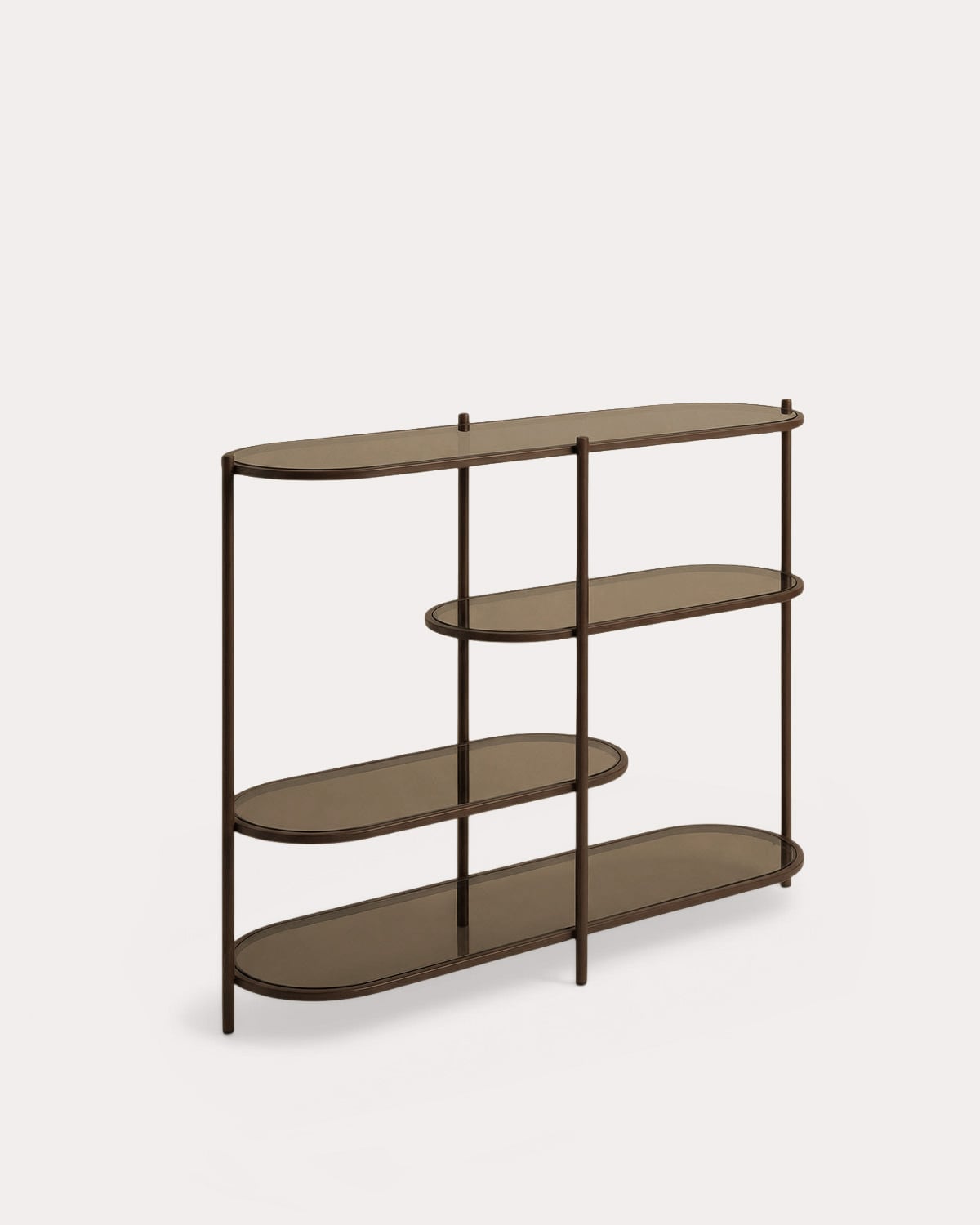 Metal and Tempered Glass Bookshelf (90x123 cm) Yerry, gallery image 1