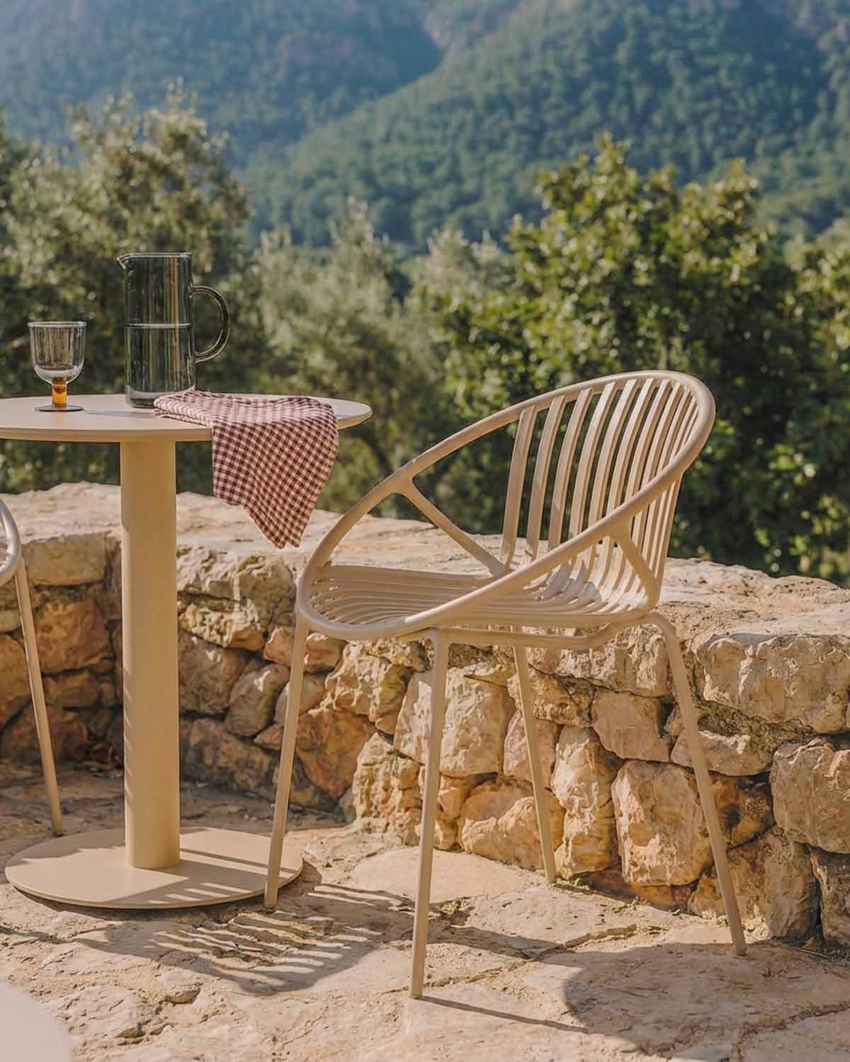 Pack 2 Outdoor Chairs of Polypropylene and Metal Anier, gallery image 2