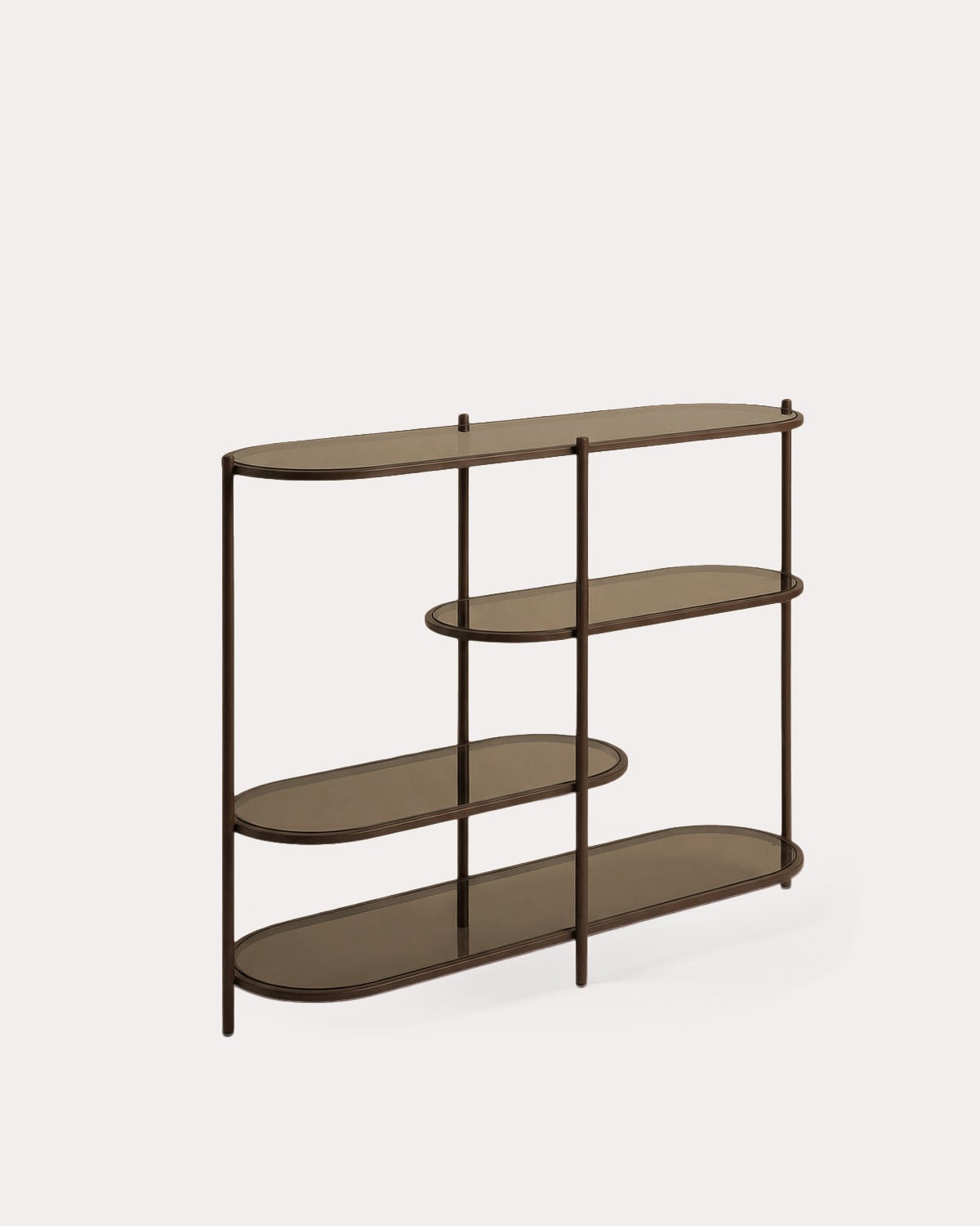 Metal and Tempered Glass Bookshelf (90x125 cm) Yerry, gallery image 1