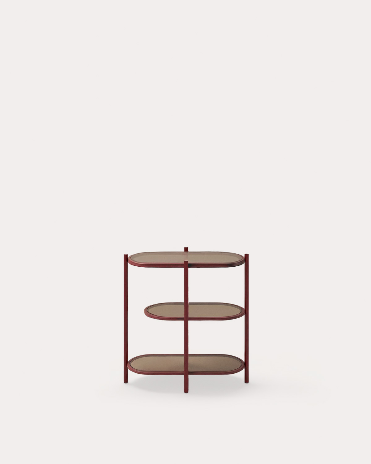 Pack of 2 Metal and Tempered Glass Bedside Tables (50x50 cm) Yerry, gallery image 3