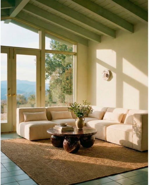 Round Concrete Coffee Table (Ø100 cm) Nuza