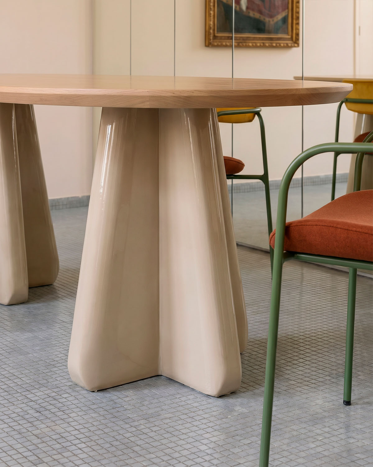 Oval Wooden Dining Table (220x110 cm) Roxenna, gallery image 3