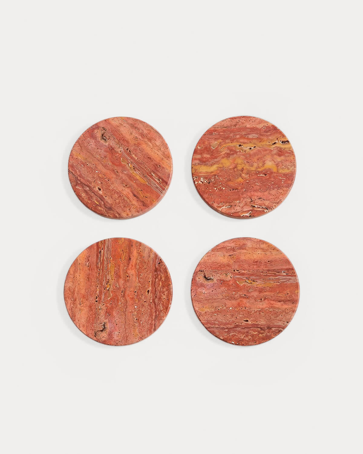 Set of 4 Round Marble Coasters (Ø10 cm) Minao, gallery image 4