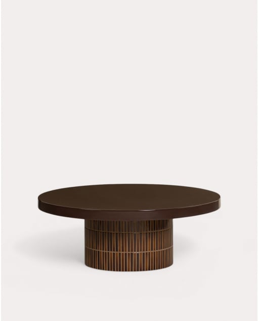 Round Outdoor Concrete Coffee Table (Ø90 cm) Banus - Chocolate Brown