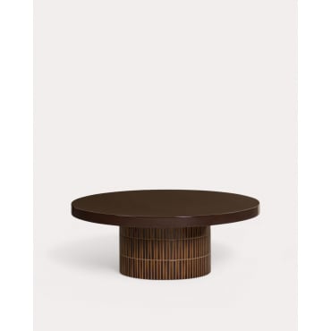 Round Cement Coffee Table (Ø90 cm) Banus Chocolate Brown - The Masie