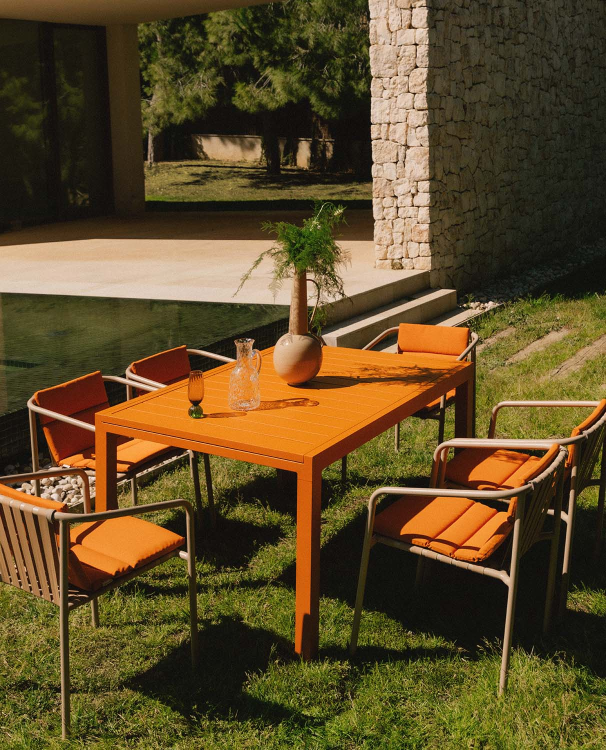 Extendable Rectangular Outdoor Aluminum Table (135-265x100 cm) Seila, gallery image 2