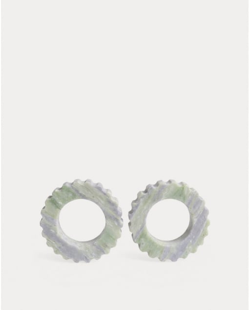 Set of 2 Marble Napkin Rings (Ø5 cm) Neidka