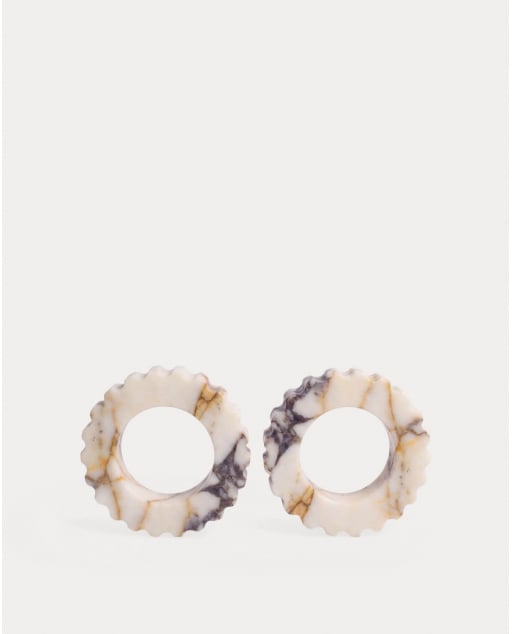 Set of 2 marble napkin rings Ø5 cm Neidka