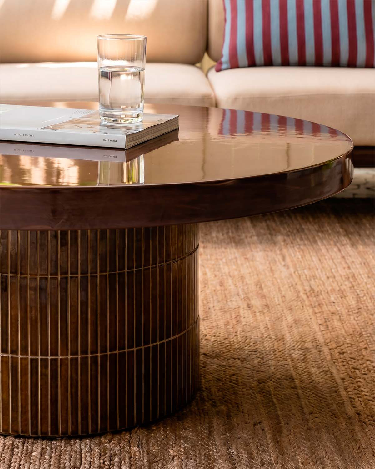 Round Outdoor Cement Coffee Table (Ø90 cm) Banus, gallery image 3