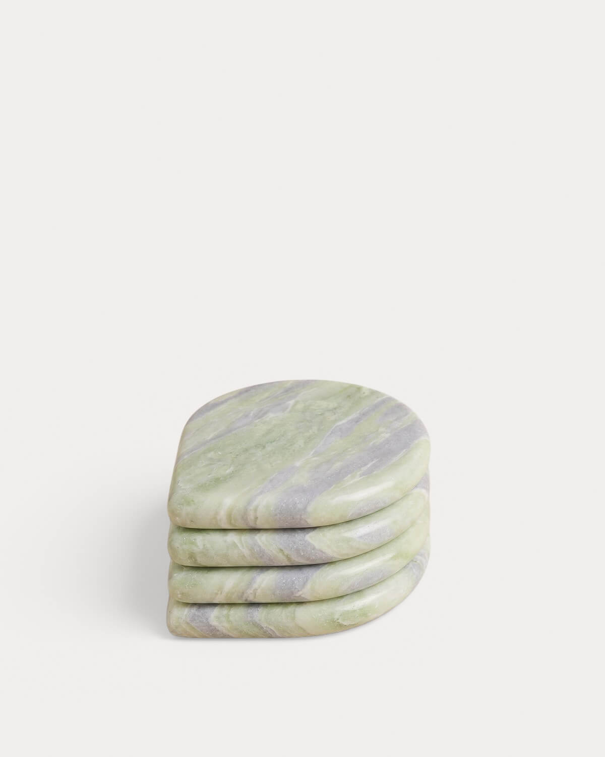 Set of 4 round marble coasters Hatem, gallery image 1