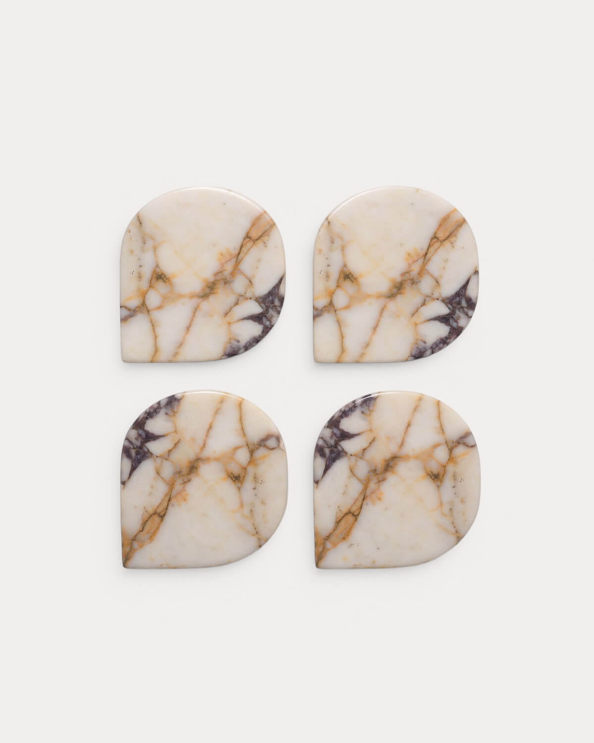 Set of 4 Round Marble Coasters Hatem, gallery image 4