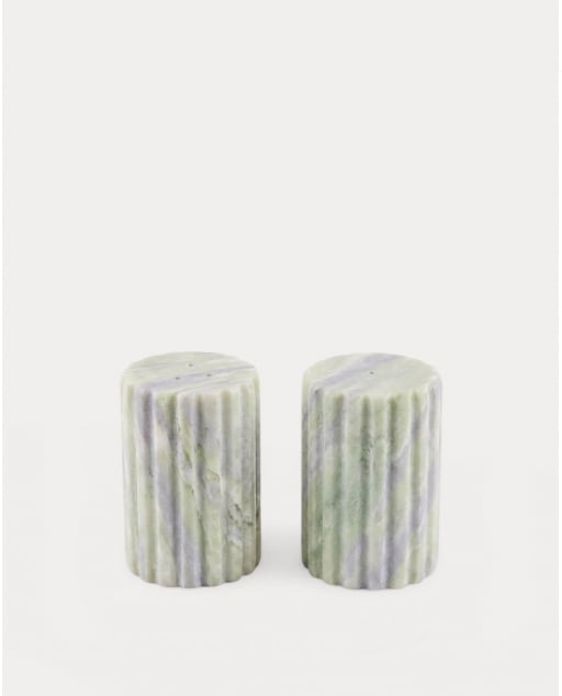 Marble salt and pepper shaker set Brawley