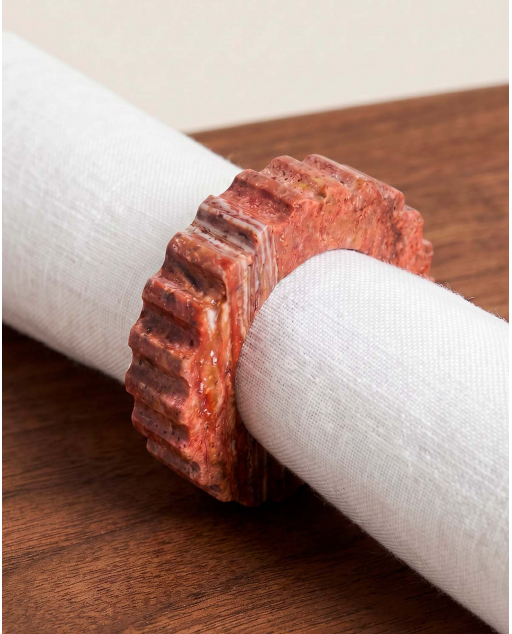 Set of 2 marble napkin rings Ø5 cm Neidka