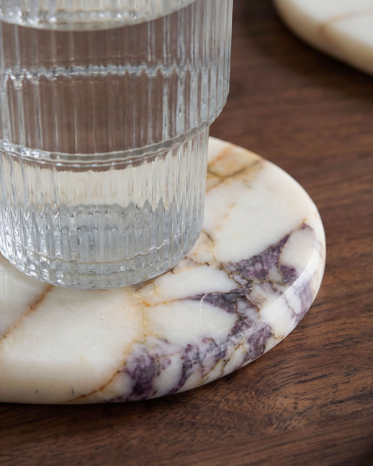 Set of 4 Round Marble Coasters Hatem, gallery image 3