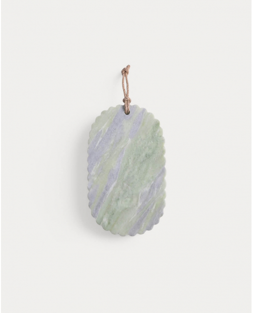 Oval marble chopping and serving board 30x15 cm Volga